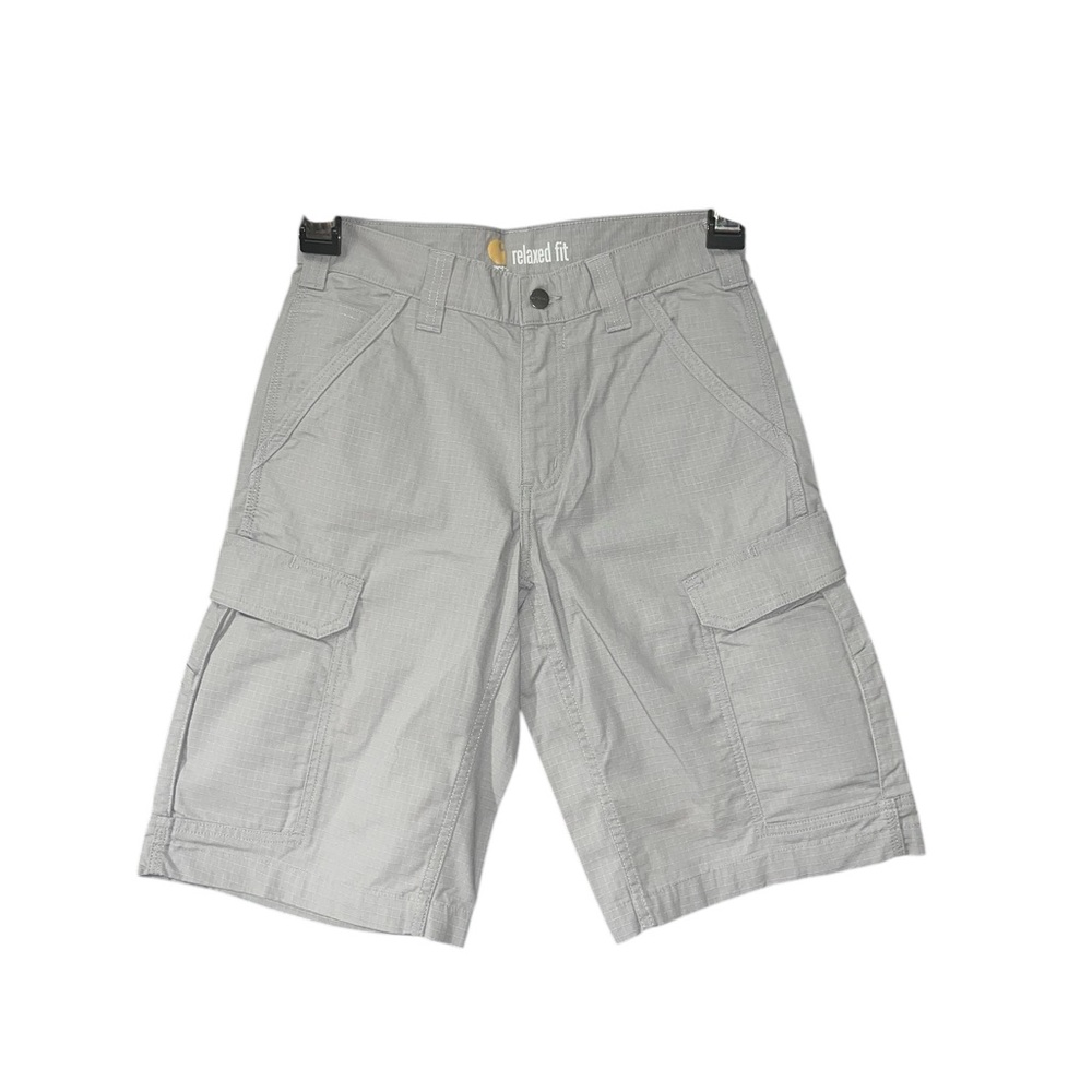 Carhartt Gray Cargo Shorts with Knee Length Design